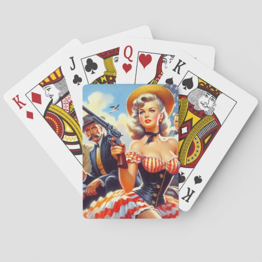 ヴィンテージウエスタンパルプガール トランプ (裏面)