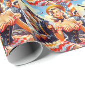 ヴィンテージウエスタンパルプガール ラッピングペーパー (ロールコーナー)