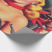 ヴィンテージウエスタンパルプガール ラッピングペーパー (角)