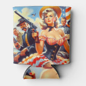 ヴィンテージウエスタンパルプガール 缶クーラー (正面)