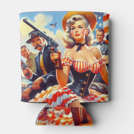 ヴィンテージウエスタンパルプガール 缶クーラー (裏面)