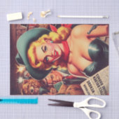 ヴィンテージウエスタンパルプガール 薄葉紙 (クラフト)