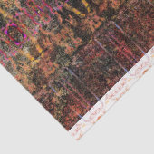 ヴィンテージウエスタンブラックブラウンパープルのテクスチャパターン 薄葉紙 (詳細)