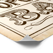 ヴィンテージウエスタンポップコーンバーサインプリント ポスター (角)