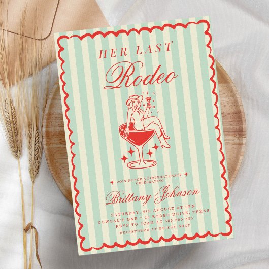 ヴィンテージウエスタンラストロデオブライダルシャワー 招待状