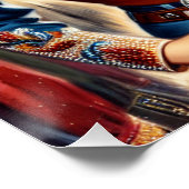 ヴィンテージウエスタンレトロ女性のカーボーイシャツショッピング ポスター (コーナー)