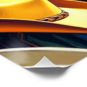 ヴィンテージウエスタンレトロ女性のカーボーイショッピングFor Hats 5 ポスター (コーナー)