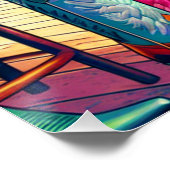 ヴィンテージウエスタンレトロ女性のカーボーイブートショッピング ポスター (コーナー)