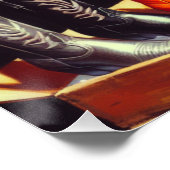 ヴィンテージウエスタンレトロ女性のカーボーイブートショッピング ポスター (コーナー)