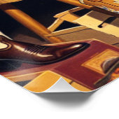 ヴィンテージウエスタンレトロ女性のカーボーイブートショッピング ポスター (コーナー)