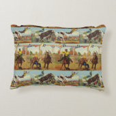 ヴィンテージウエスタンロデオイベントカウボーイズホーズブルズ  アクセントクッション (裏面)