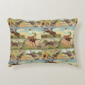 ヴィンテージウエスタンロデオイベントカウボーイズホーズブルズ アクセントクッション (正面)