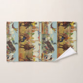 ヴィンテージウエスタンロデオイベントカウボーイズホーズブルズ バスタオルセット (ハンドタオル)