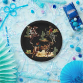 ヴィンテージウエスタンロデオイベントカウボーイ女性のカーボーイ ペーパープレート (パーティー)