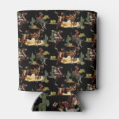 ヴィンテージウエスタンロデオイベントカウボーイ女性のカーボーイ 缶クーラー (裏面)