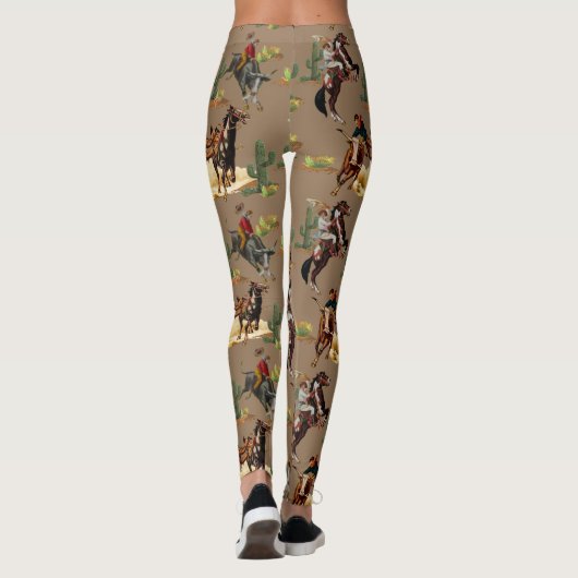 ヴィンテージウエスタンロデオイベント女性のカーボーイカウボーイ レギンス (裏面)