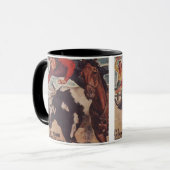 ヴィンテージウエスタンロデオカウボーイレスリングロデオ マグカップ (正面左)