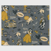 ヴィンテージウエスタンワイルドウェストイエローストーンカウボーイギフト ラッピングペーパー (フラット)