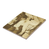 ヴィンテージウエスタン女性のカーボーイサドル タイル (側面)