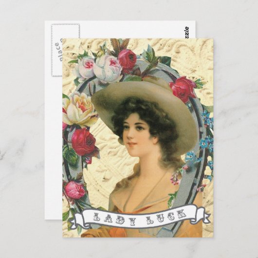 ヴィンテージウエスタン女性のカーボーイ写真はがき ポストカード