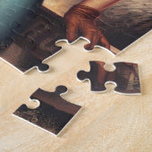 ヴィンテージウエスタン女性のカーボーイ ジグソーパズル (側面)