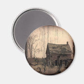 ヴィンテージウエスタン素朴ファームバーンカントリーウェディング マグネット (正面/裏面)