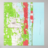 ヴィンテージウエストパームビーチ&パームビーチFLマップ(1946) ポスター (正面)