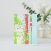 ヴィンテージウエストパームビーチ&パームビーチFLマップ(1946) ポストカード (スタンド正面)