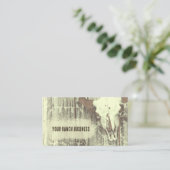 ヴィンテージウエス素朴タンオールドスタイルブルスカル 名刺 (スタンド正面)