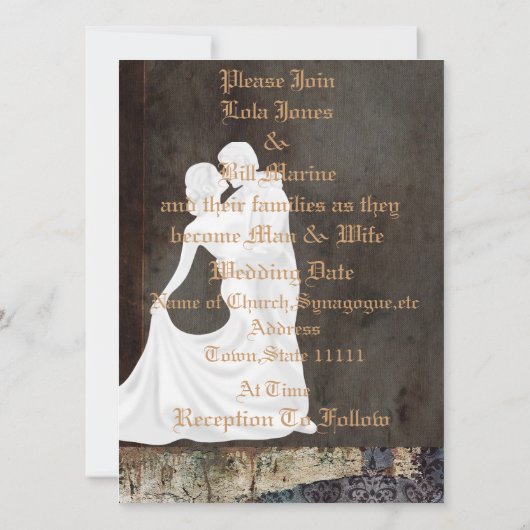 ヴィンテージウエディングアンティーク招待状 招待状 (裏面)