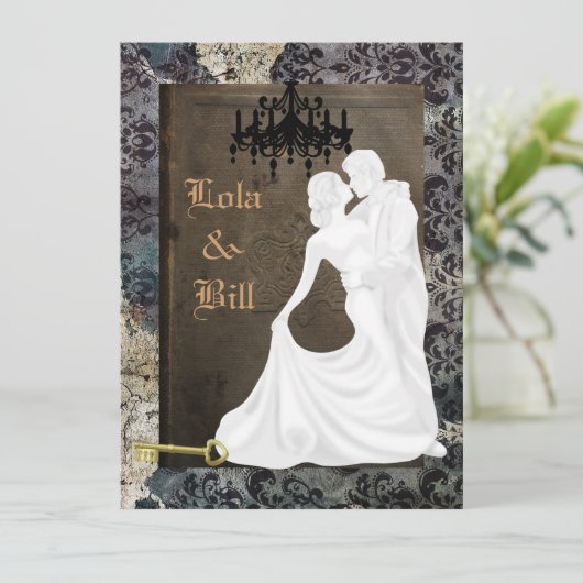 ヴィンテージウエディングアンティーク招待状 招待状 (スタンド正面)