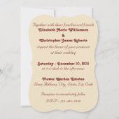 ヴィンテージウエディングキャットカップルソフト金ゴールド招待状 招待状 (裏面)