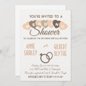ヴィンテージウエディングシャワーカップルシャワー招待状 招待状 (正面/裏面)