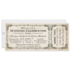 ヴィンテージウエディングチケット招待状I