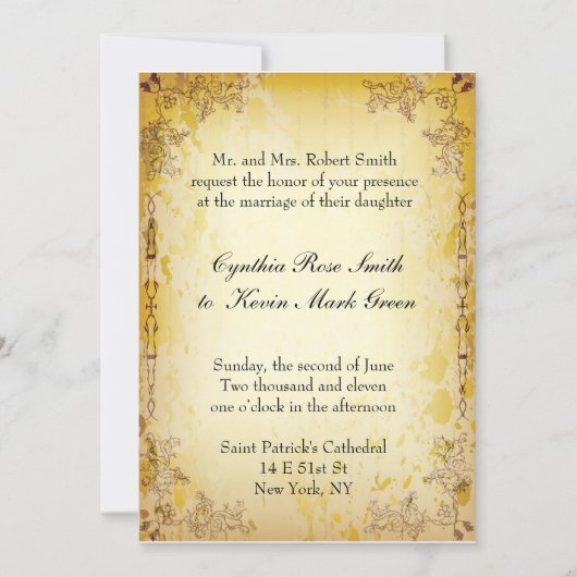 ヴィンテージウエディング招待状 招待状 (正面)