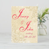 ヴィンテージウエディング招待状 招待状 (スタンド正面)