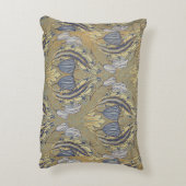 ヴィンテージウォルタークレーン装飾アートチューリップ アクセントクッション (裏面(縦))