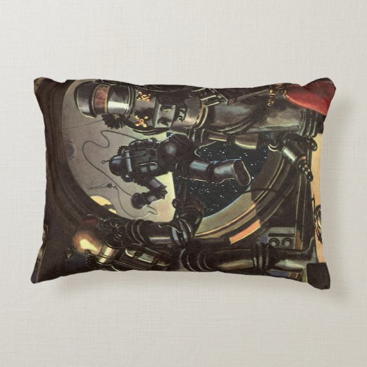 ヴィンテージウォーキングのSF宇宙飛行士宇宙 アクセントクッション (裏面)