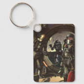 ヴィンテージウォーキングのSF宇宙飛行士宇宙 キーホルダー (正面)