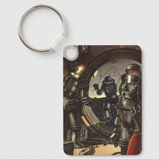 ヴィンテージウォーキングのSF宇宙飛行士宇宙 キーホルダー (正面)