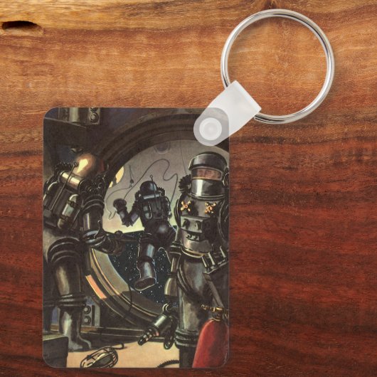 ヴィンテージウォーキングのSF宇宙飛行士宇宙 キーホルダー (裏面)