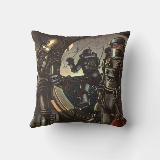 ヴィンテージウォーキングのSF宇宙飛行士宇宙 クッション (裏面)