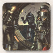 ヴィンテージウォーキングのSF宇宙飛行士宇宙 コースター (正面)