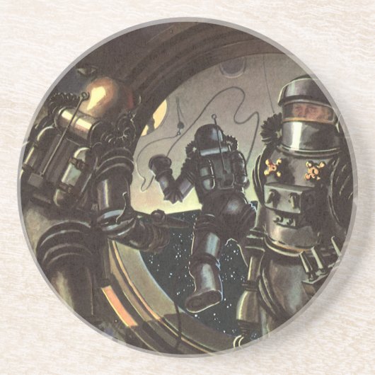 ヴィンテージウォーキングのSF宇宙飛行士宇宙 コースター (正面)