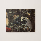 ヴィンテージウォーキングのSF宇宙飛行士宇宙 ジグソーパズル (横)