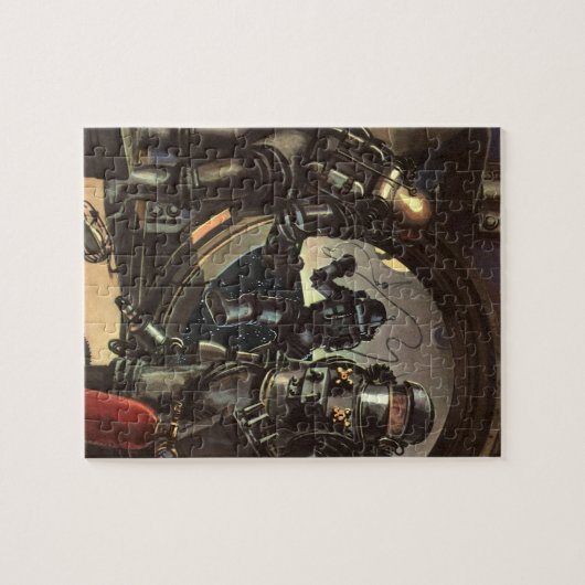 ヴィンテージウォーキングのSF宇宙飛行士宇宙 ジグソーパズル (横)