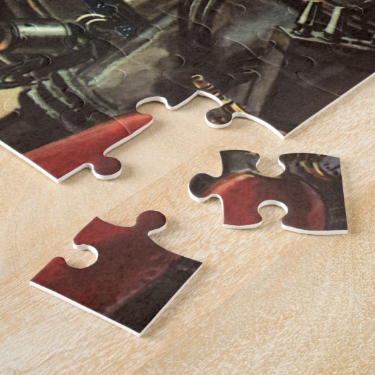 ヴィンテージウォーキングのSF宇宙飛行士宇宙 ジグソーパズル (側面)