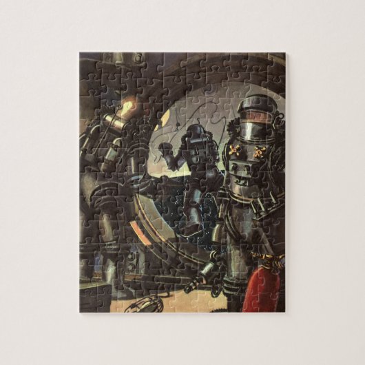 ヴィンテージウォーキングのSF宇宙飛行士宇宙 ジグソーパズル (縦)