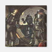 ヴィンテージウォーキングのSF宇宙飛行士宇宙 マグネット (正面)