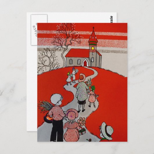 ヴィンテージウォークから教会 ポストカード (正面/裏面)